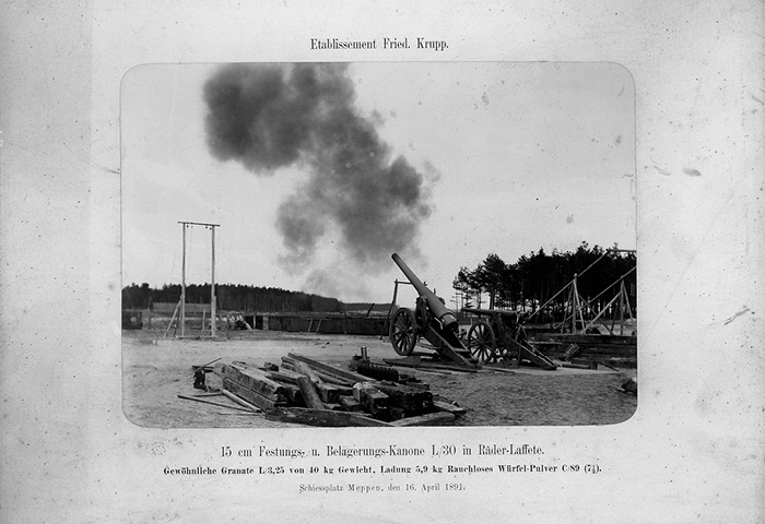 Skydeforsøg, Meppen, 1889